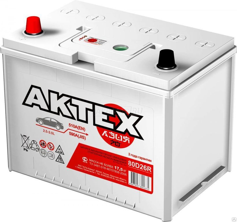 АKTEX Asia 70 А/ч  о.п. АТА 70-3-R ток 580