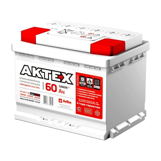 АKTEX 60 А/ч  п.п. ток 540